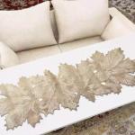 BALLEY Gold Printed Polyester Table Cloths (40 x 60 cm)