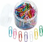PERDAY 100 Pieces Colored Paper Clips Medium 30 mm, 6 Assorted Color Office Clip for School Personal Document Organize Professional