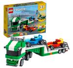 Lego Creator 3 in 1 Race Car Transporter Building Kit; Makes a Great Gift for Kids Who Love Fun Toys and Creative Building, (328 Pieces)