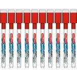 SONI OFFICE MATE Whiteboard Marker with Duster on Cap, Red Color - Pack of 10 (Set of 1, Red)