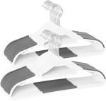Kienlix Plastic Hangers Heavy Duty Dry Wet Clothes Hangers with Non-Slip Pads Space Saving 0.2