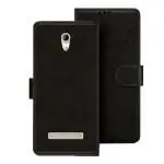 HANIRY Flip Cover for Micromax Bharat 2 flip cover | Micromax Q402 flip cover | Micromax Bharat 2 Plus | Black