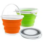 Kayru Collapsible Bucket 10L 2.6 Gallon Cleaning Bucket Mop Bucket Folding Foldable Portable Small Plastic Water Supplies for Outdoor Garden Camping Fishing Car Wash Space Saving
