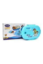 YOUP Stainless Steel Blue Color Unicorn Theme Kids Lunch Box Break TIME 700 ml (Blue)