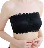 Dhruv Tex Black Solid Net Tube Bra - 30d