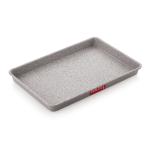 HAZEL Aluminum Rectangular Baking Tray Non Stick Baking Tray for Microwave, Grey