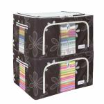 BlushBees Living Box - Storage Boxes for Clothes, Shirts (BROWN, 55 Ltr - Pack of 2)