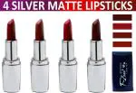 OUR BEAUTY Multicolor 100% Veg And Long Stay Soft Matte Lipstick Combo 47, 16 G (Pack Of 4)