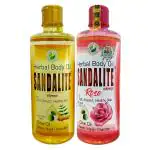Sandalite Rose Body Oil and Sandalite Body Oil Combo (500 ml)