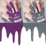Perpaa Purple, Ash Grey Nail Polish (Pack Of 2)