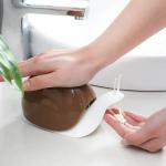ZENOVATE Plastic Food Grade BPA-Free Portable Reusable and filled Snail Shape Liquid Soap Dispenser with Pump