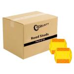 Robustt Road Reflector, Plastic ABS Road Stud (Set of 20 pieces, Yellow and Red)