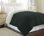 Relaxfeel Black and Grey Checkered Cotton Double Comforter for Heavy Winter