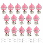 ZYREX Circle Printed ABS + Steel Curtain Bracket with Support 1 Inch Rod Pocket Finials Door and Window Rod Support Fittings, Curtain Rod Holder(Pink, pack 16)