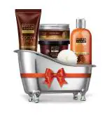BRYAN & CANDY NEW YORK Cocoa Shea Bath Tub Gift Set Combo For Complete Home Spa Experience - Shower Gel, Hand And Body Lotion, Sugar Scrub And Body Polish For Normal Skin For Women