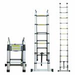 Aardwolf Quickfit Heavy Duty Aluminium Telescopic Ladder (A Type 1.9M+1.9M/6.2FT+6.2FT)| Foldable Step Ladder|stabilizer, Tool Kit & Safety Gloves | 150 Kg Capacity (3.8M/12 Step)