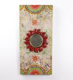 NANDINI WOOD Minna Gallery Multicolour Wood Floral Art Print Wall Hanging (40.64x86.36cm)