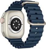 Speeqo Silicon, Rubber Blue Smart Watch Strap For Series Ultra, 8, 7, 6, 5