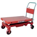 Inaithiram SLT1PU1LH Heavy Duty Hydraulic Scissor Lift Table 1Ton Capacity 1m Lift Height, Made of Durable Steel, PU Wheels with Brakes