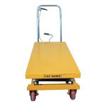 Inaithiram SLT500PU15LH Heavy Duty Hydraulic Scissor Lift Table 500kg Capacity 1.5m Lift Height, PU Wheels with Brakes