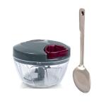 FIRST FRONT Vegetables Plastic Dori Chopper With Plastic Oval Chopping Board and (Multicolour, Pack of 2)