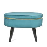 Shadowkart Aqua Wood Pouffes Bench Sitting Stool