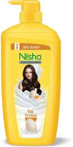 Nisha Egg Protein Hair Shampoo for Women & Men For Strong and Smooth Hair, Adds Shine Boosts Volume, All Hair Types, 650 ml