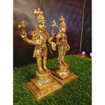 vgocart Brass Shiva Parvati Standing Idol | Sperfine Brass Shiva Parvati Statue 11 Inch