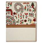 CAMPIO A4 Multicolor Warli Printed Fabric for Certificates, Document Holder, Jute Conference File Folders