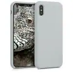 M Cart Grey Silicone Back Case Cover For Iphone Xs, Iphone 10, Iphone X