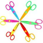 StealODeal Multicolor Zig Zag Scissors (Set Of 6)