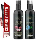 Desi Crew Onion Hair and Blackseed Oil for Skin, Body and Hair Care 100 ml Each