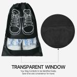 MANIYA ENTERPRISE Transparant Shoe Cover Bag for Travel String Storage Organizer for Men Women Travel Accessories Shoes Bags Cover Pouches for Travelling Essentials Shoe Print Pouch (1PCS)