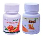 1 KEVA ASHWAGANDHA (AYURVEDIC, PACK OF 60 CAPSULES) + 1 KEVA SHILAJIT (AYURVEDIC, PACK OF 60 CAPSULES)
