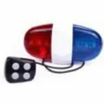 Spokefox Bicycle Police Light & Police Horn With 4 Tone Police Whistle Front Light (Multicolor)