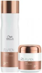 Wella Professionals Fusion Intense Repair Shampoo (250ML) With Mask (150ML) (2 Items in the set) Acti Biotic