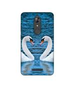 Casotec Pure Swan Design Printed Silicon Soft TPU Back Case Cover for Micromax Canvas Infinity