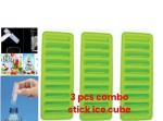 JAIKRIT Silicone 10 Cavity Shape Ice Stick Tray Ice Cube Mold (Random Color) PK-3