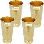 Shivshakti Arts (Pack of 4) C-828-4 Glass Set Water/Juice Glass (250 ml, Brass, Yellow)