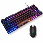 RPM Euro Games Gaming Keyboard and Mouse Combo | Keyboard - 87 Keys, Backlit | 3200 DPI Mouse Wired USB Gaming Keyboard (Black)