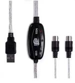 Tech Gear Power Sharing Cable 1.2 m USB to MIDI Keyboard PC Interface Converter Cable USB Midi Interface Adapter Cable 1.8m - Connect Keyboard Piano To Windows Mac PC