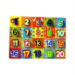 Skillofun Wooden Numbers Chunky Puzzle 21 Pcs