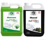 TRAYTEXT Aloevera Dish Washing Liquid (5 LTR) & Charcol Dish Washing Liquid (5 LTR) (PACK OF 2) - COMBO