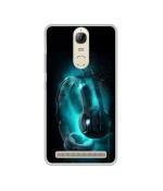 Casotec Cool Headphone Design Printed Silicon Soft TPU Back Case Cover for Lenovo Vibe K5 Plus / Lenovo Vibe K5