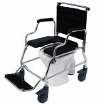 Arcatron Mobility SAC100 Multipurpose Shower Commode Wheelchair with Removable Armrest, 360 Degree Rotatable & Locking Caster Wheels, Cushion Seat, 120 Kg Capacity - Suitable for Elderly, Patients, Tall and Heavy Adults with Limited Mobility