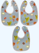 Maalove Waterproof Baby Feeding Bibs/Apron Blue Pack of 3