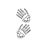 SIMPLY INKED Skeleton Hand Temporary Tattoo, Designer Tattoo for all (Skeleton hand tattoo)