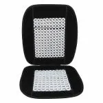 VOILA Velvet Marble Bead Seat Cover for Car Acupressure Design Universal Size Black Pack of 1