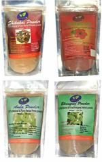 Matruveda Multicolor Pure and Natural Hibiscus Powder, Amla Powder, Bhringraj Powder and Shikakai Powder Anti Hair Fall 100 g 6 X 3 X 11 cm (Pack of 4)
