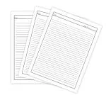 WAYTOBUY A4 60 Papers for Assignment Or Project with Black Border And Date And Page Number, One Side Ruled (Single Line) for Students (70GSM Quality, BL9874)